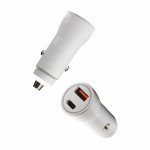 Wholesale 20W PD USB-C and USB-A 3.0A Quick Charge Dual 2 Port Car Charger for Phone, Tablet, Speaker, Electronic (Car - Black)